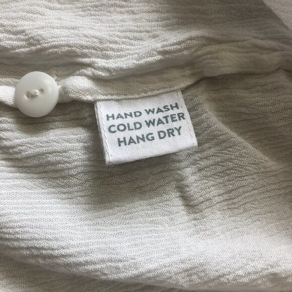 KELIKI HAWAII White Crinkle Crop Top Pom Pom Trim - Picture 7 of 9